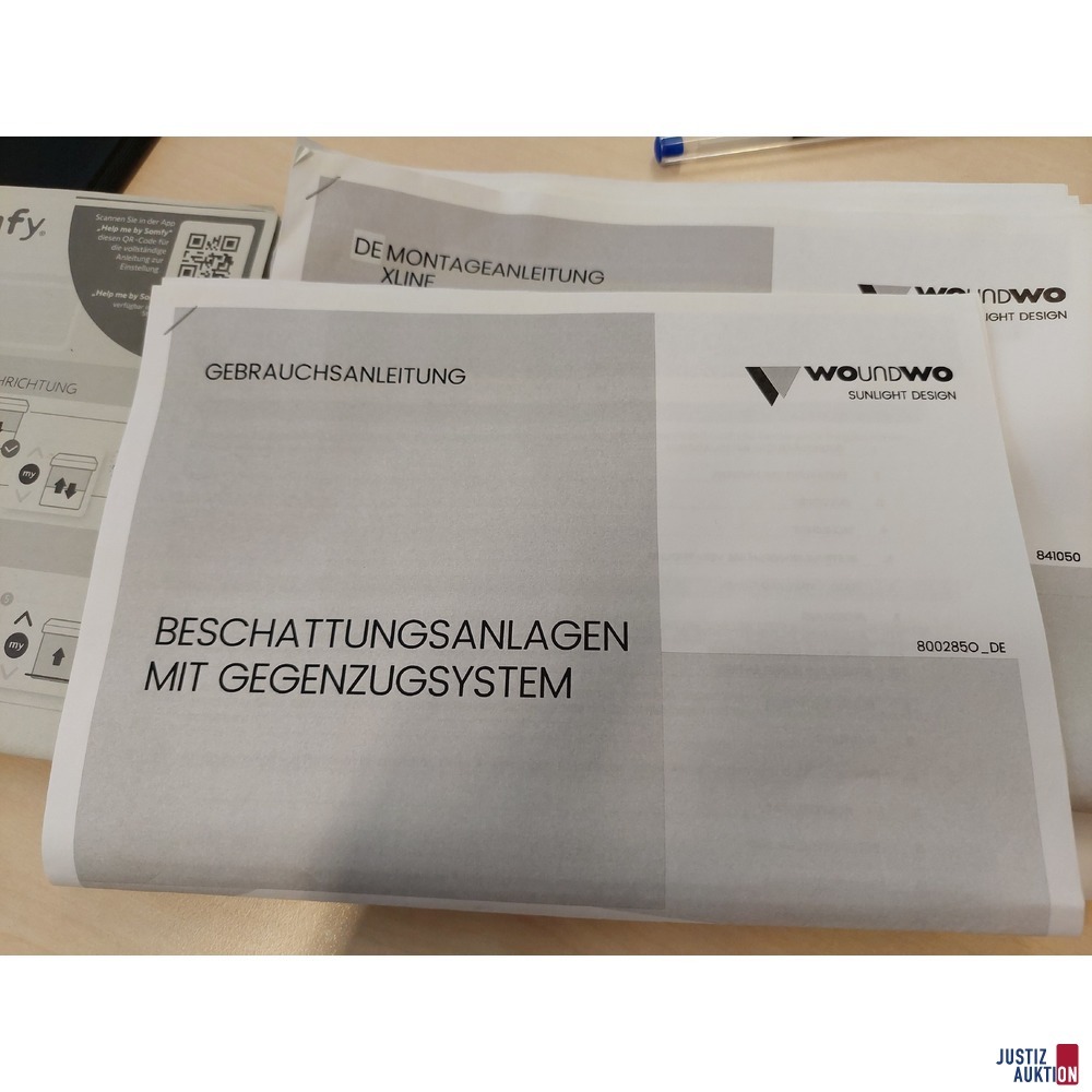 Elektrische Markise der Marke WOUNDWO Sunlight Design