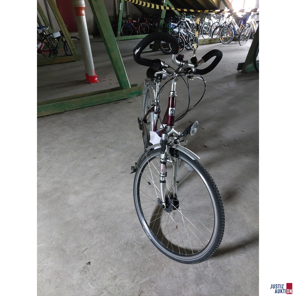 Damen City Bike Genesis - Typ IKARIA SX weinrot/silber