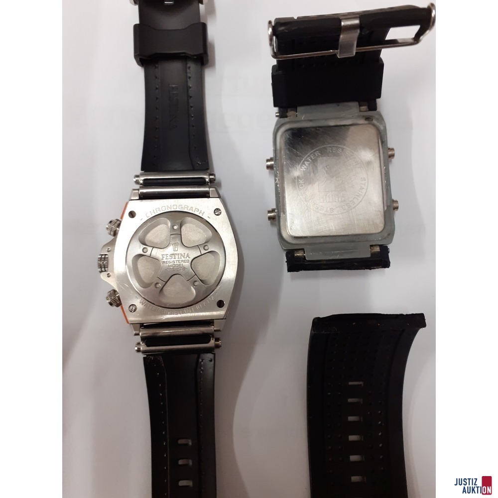 Armbanduhren der Marken Puma und Festina