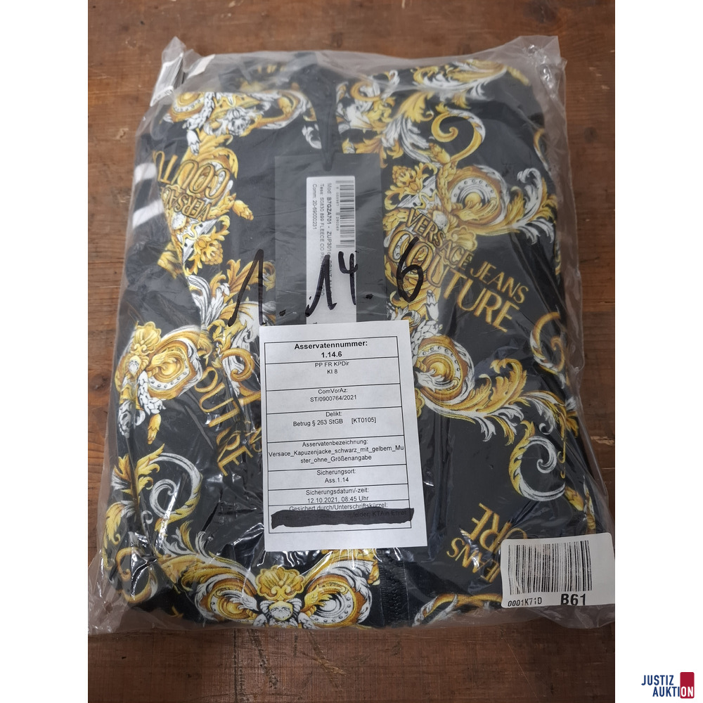 Versace Kapuzenjacke ohne Gr&ouml;&szlig;e