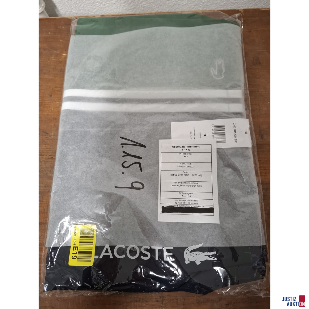 Lacoste Short Gr&ouml;&szlig;e 6