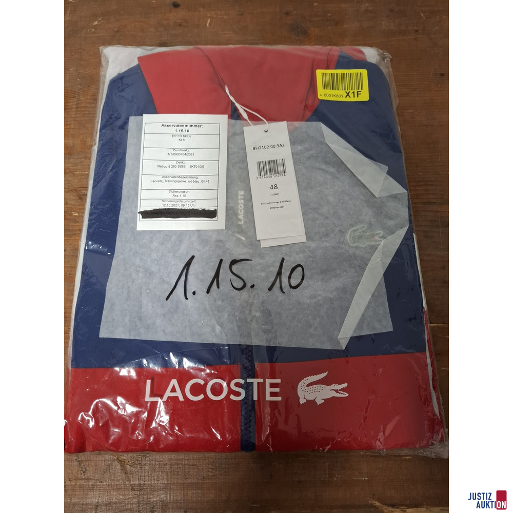 Lacoste Trainingsjacke Gr&ouml;&szlig;e 48