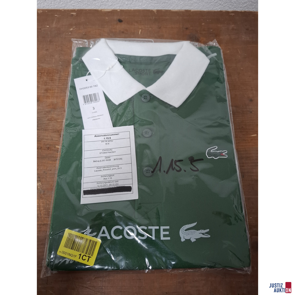 Lacoste Polo gr&uuml;n Gr&ouml;&szlig;e 3