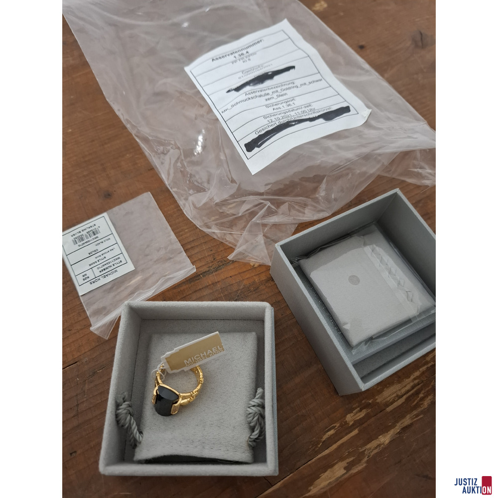 Ring MK silber&comma; vergoldet