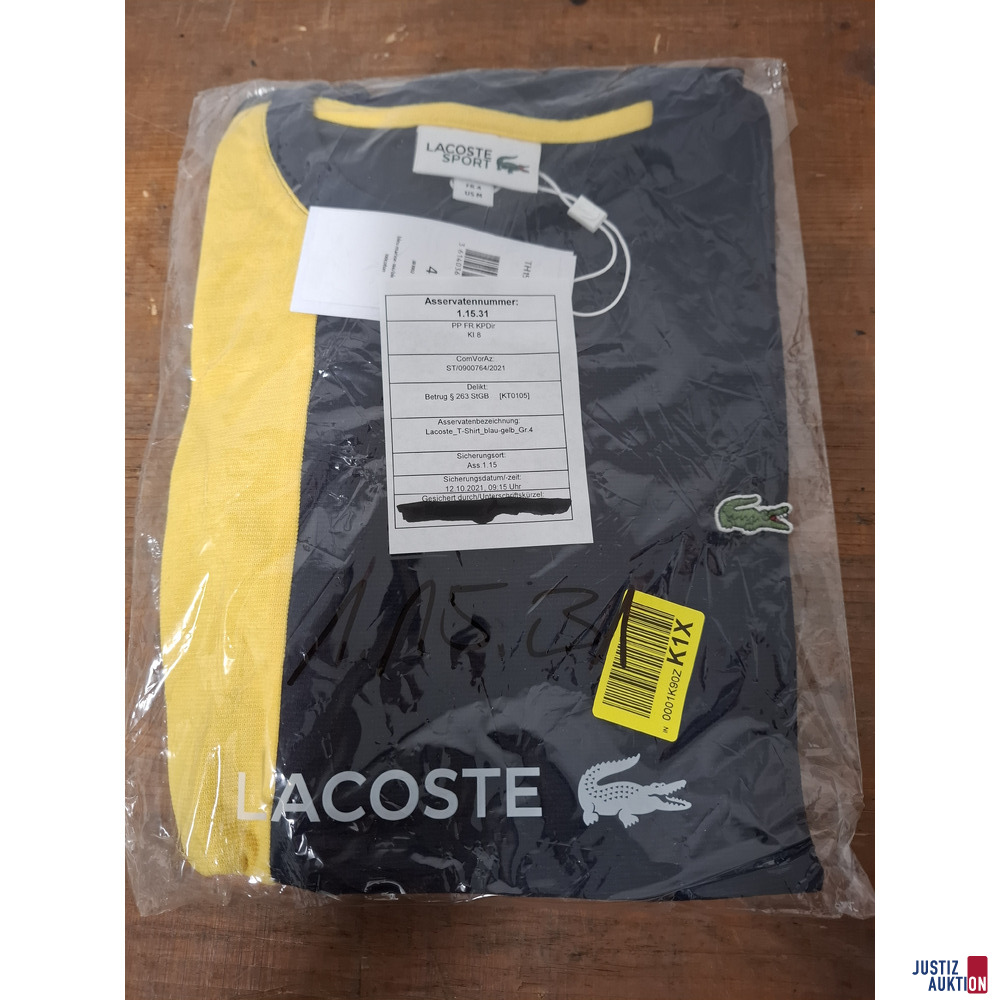 Lacoste T-Shirt Gr&ouml;&szlig;e 4