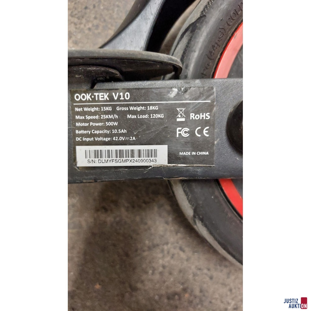 E Scooter OOK-TEK V 10