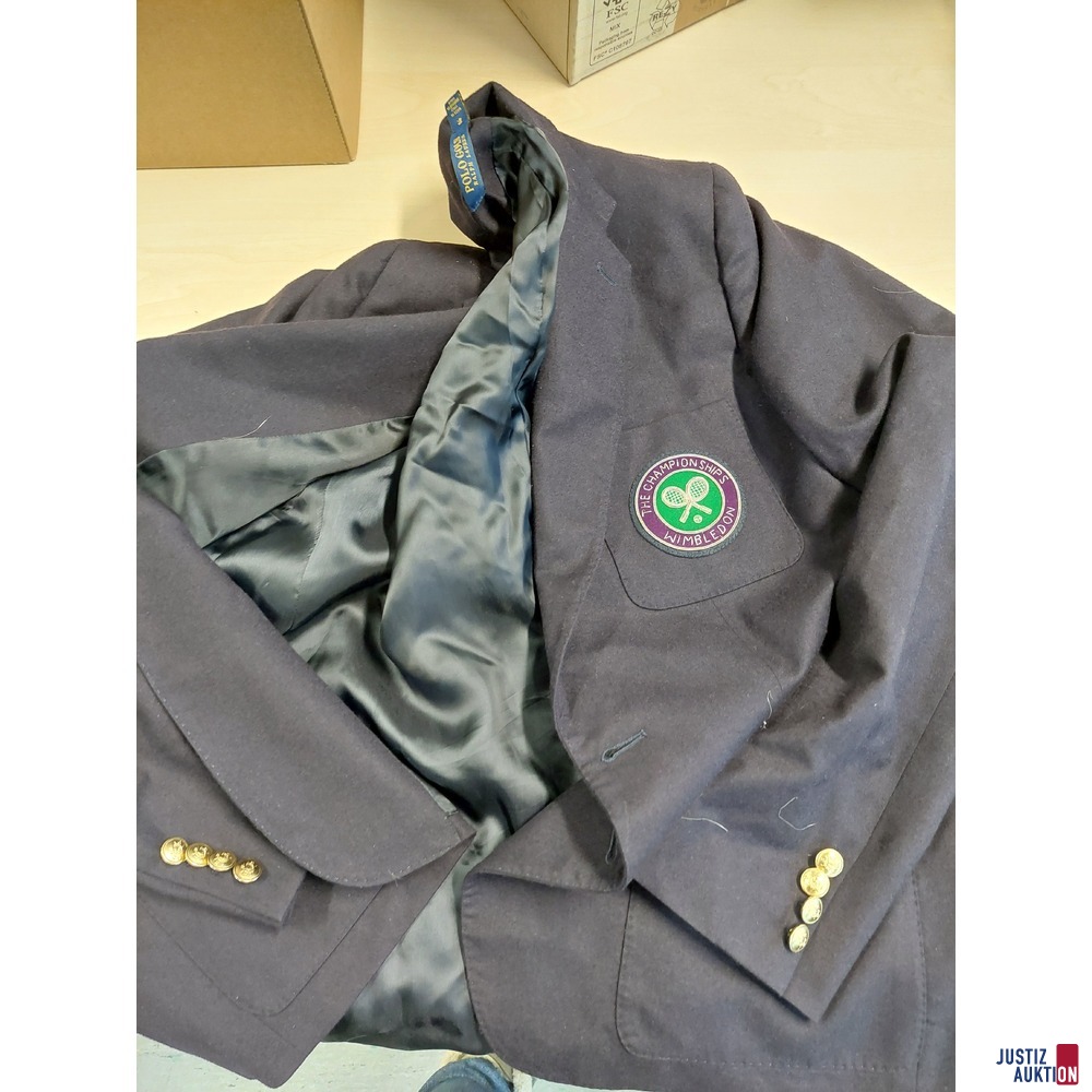 Herrenblazer der Marke Ralph Lauren Wollstoff&comma; Farbe blau&comma; Gr&period; 14 getragen