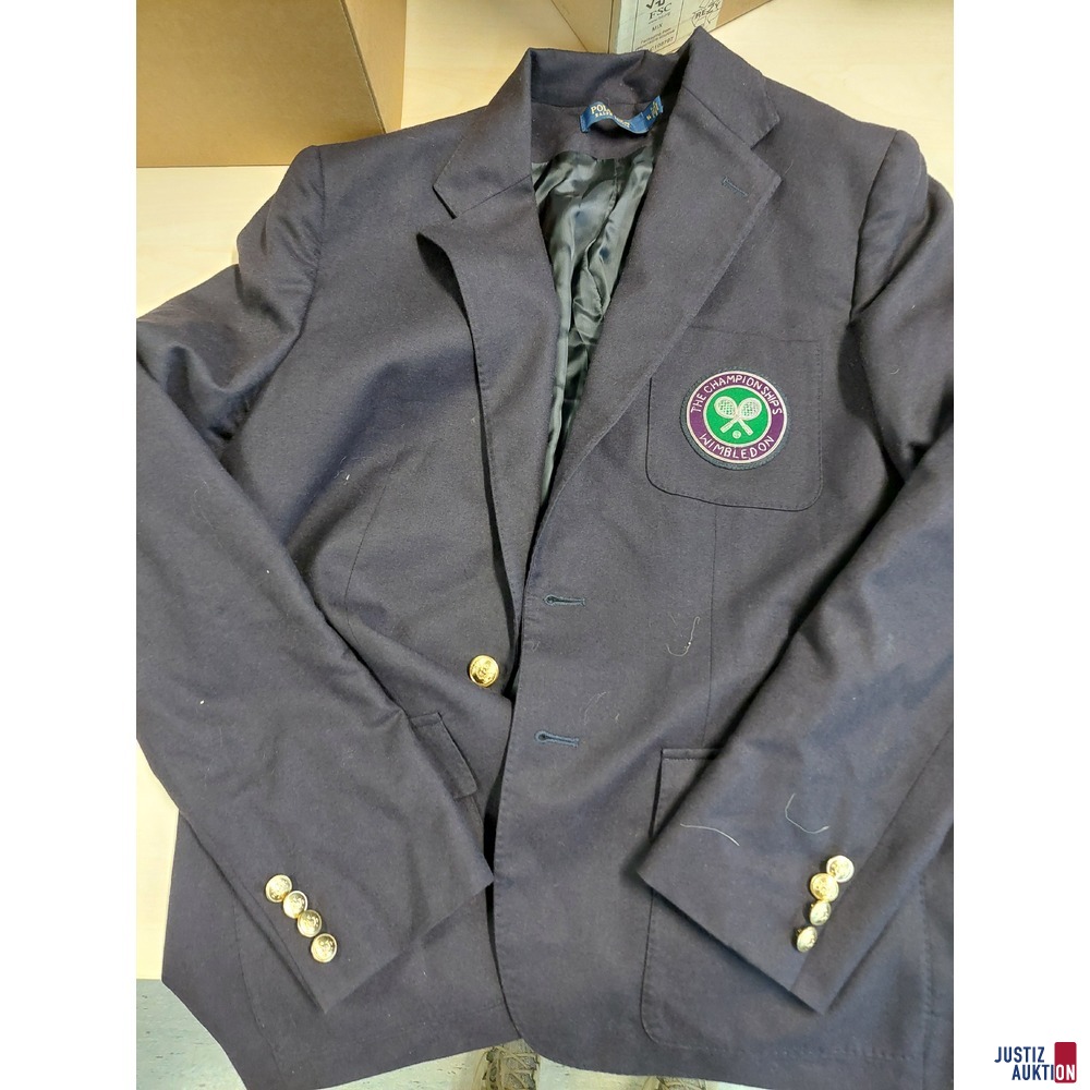 Herrenblazer der Marke Ralph Lauren Wollstoff&comma; Farbe blau&comma; Gr&period; 14 getragen