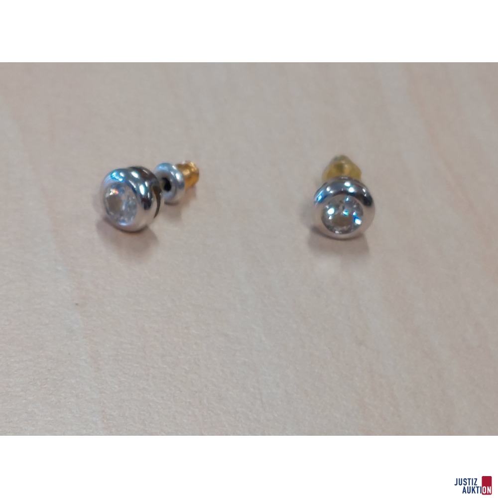 Brilliantohrstecker 585 ‰ Weißgold 1,5 g