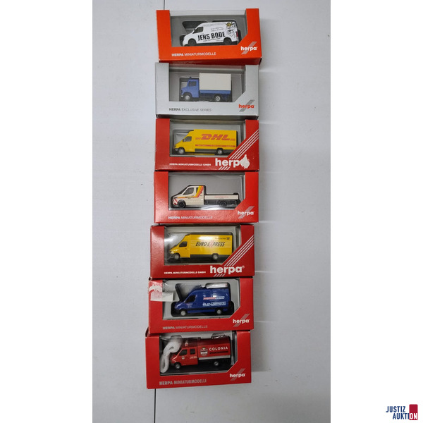 Konvolut Herpa LKW und Auto-Modelle – foto 5 – kavel bij Justiz-Auktion, Hoyerswerda