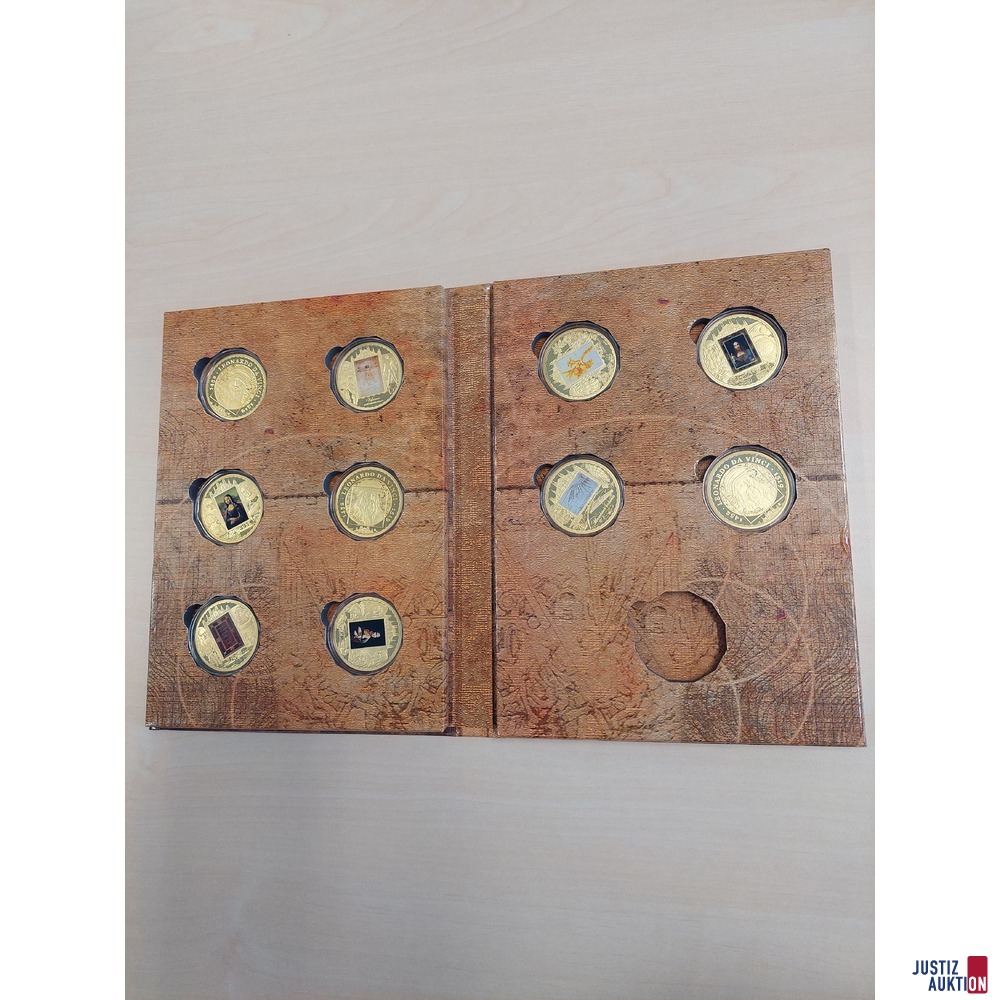 Leonardo Da Vinci Medaillen-Set mit 9 von 10 Medaillen