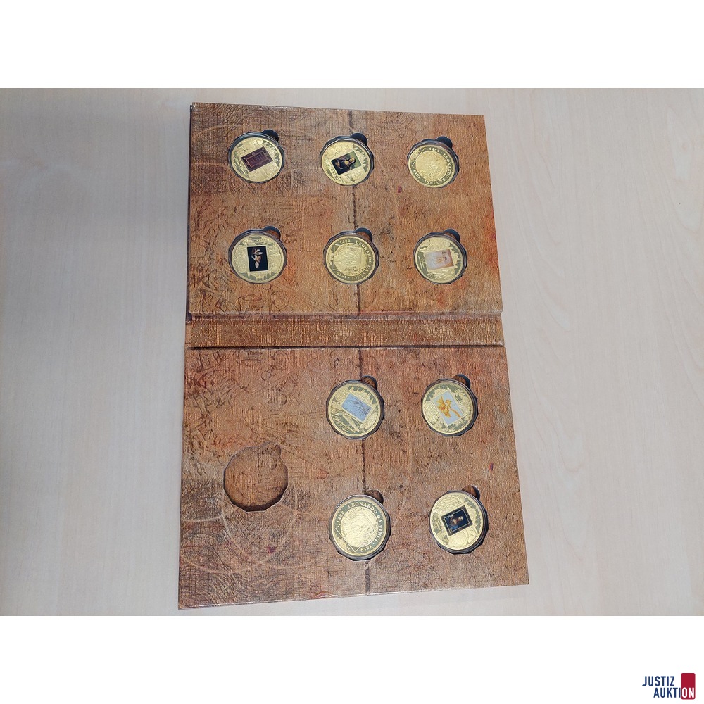 Leonardo Da Vinci Medaillen-Set mit 9 von 10 Medaillen