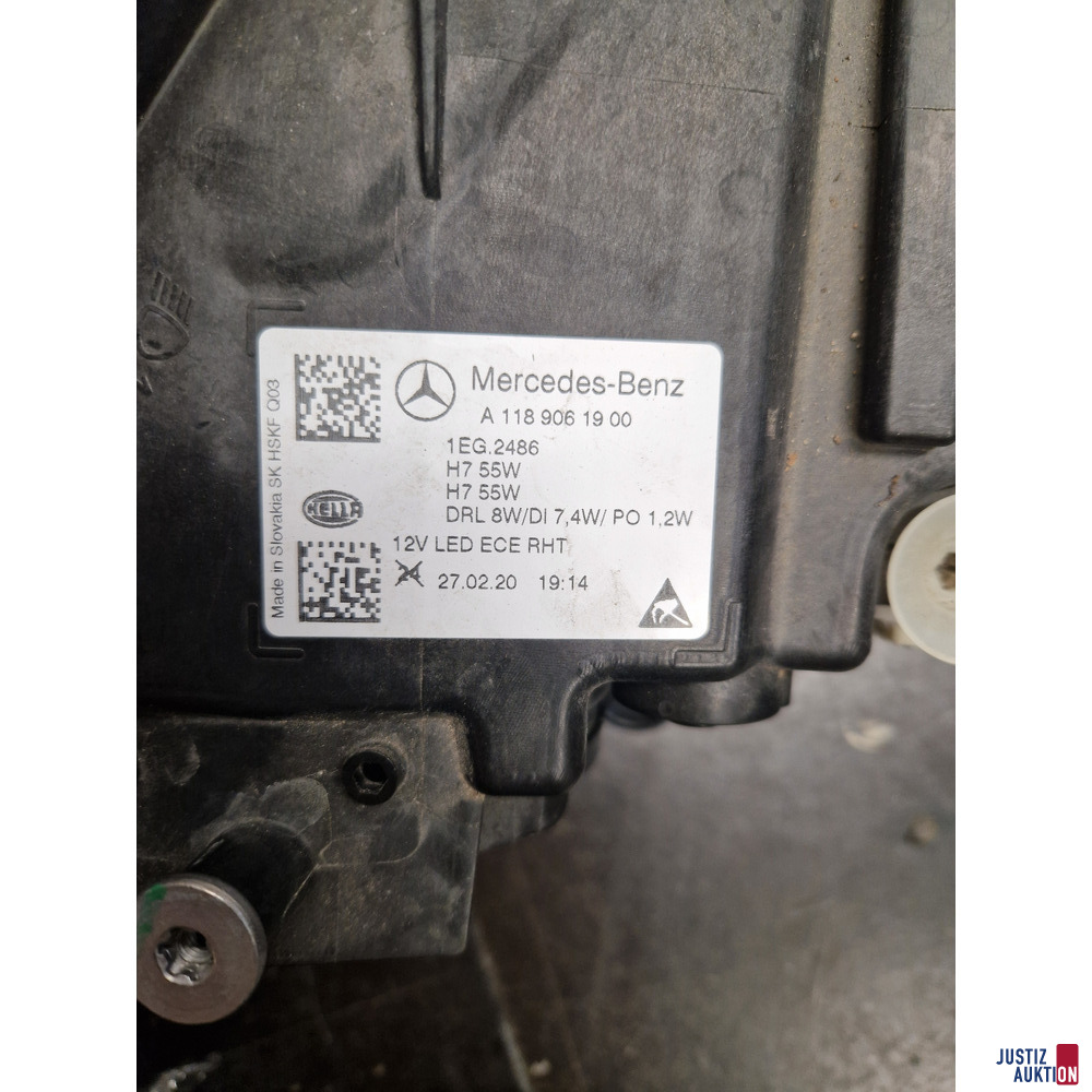 Typenschild Scheinwerfer