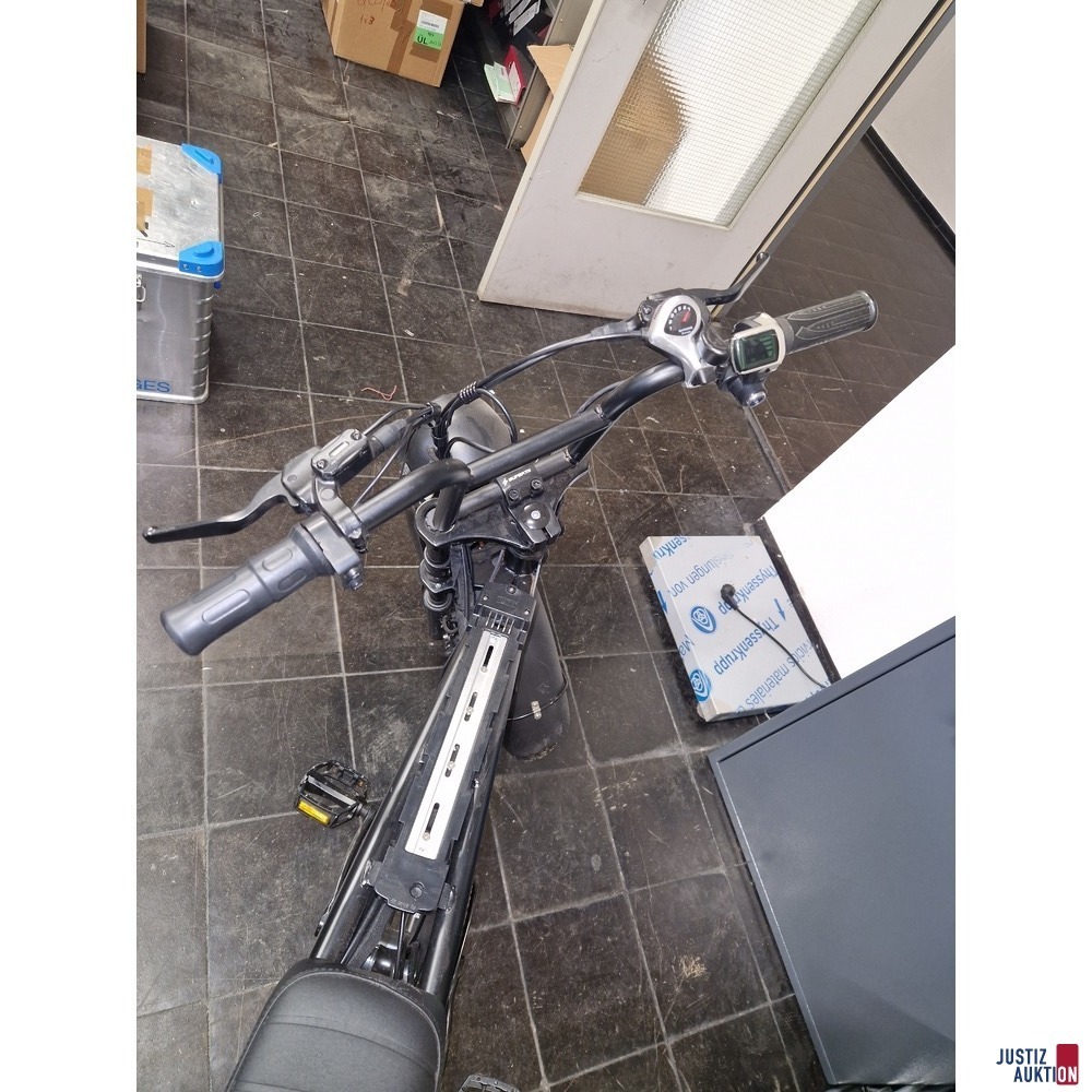 Detailansicht auf Lenker von oben