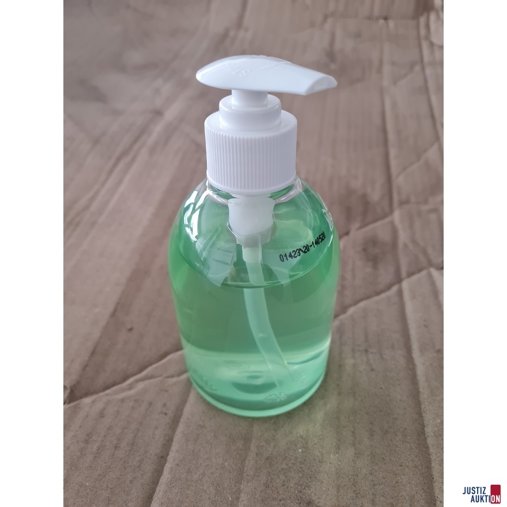 bef&uuml;lltes Beh&auml;ltnis mit Pumpmechanismus