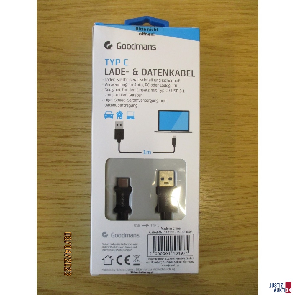 Rückseite Ladekabel