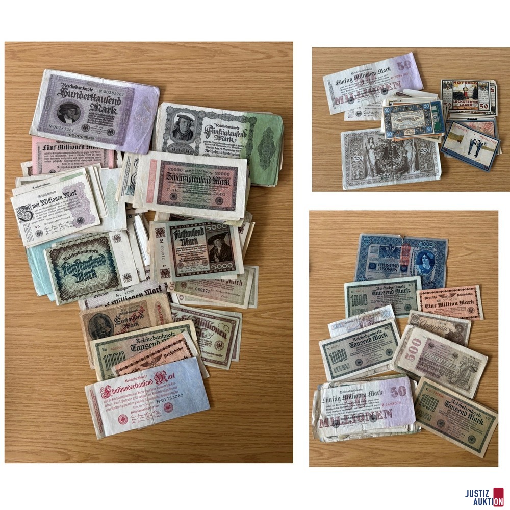 Teilansicht Reichsbanknoten