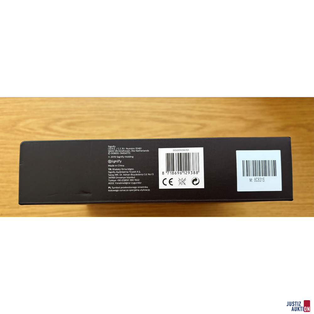 Verpackung Unterseite