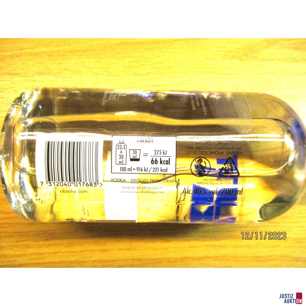 1 Flasche Rückseite