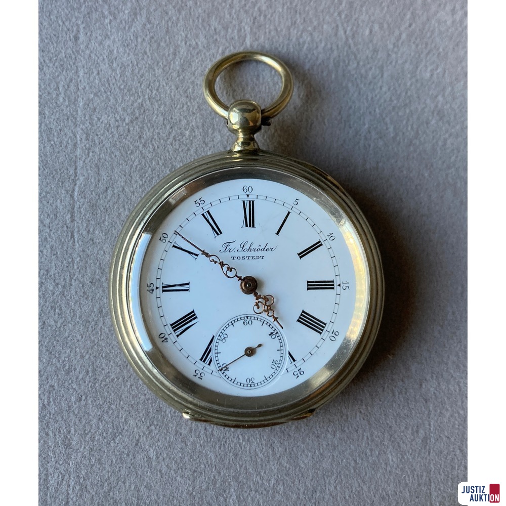 Taschenuhr "Fr. Schröder, Tostedt" vorne
