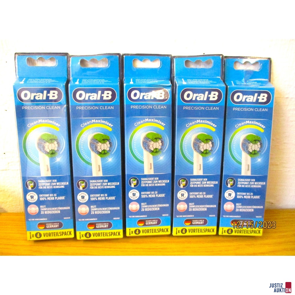 5x Oral-B Precision Clean Aufsteckbürsten je 4 Stück (#178492) |  Justiz-Auktion