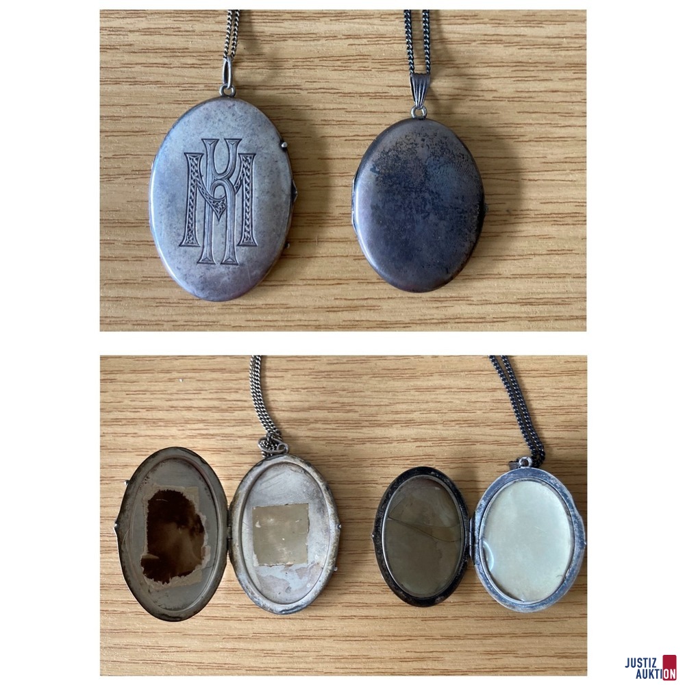 Detailansicht Ketten mit Medaillon &lpar;starke Gebrauchsspuren&rpar;