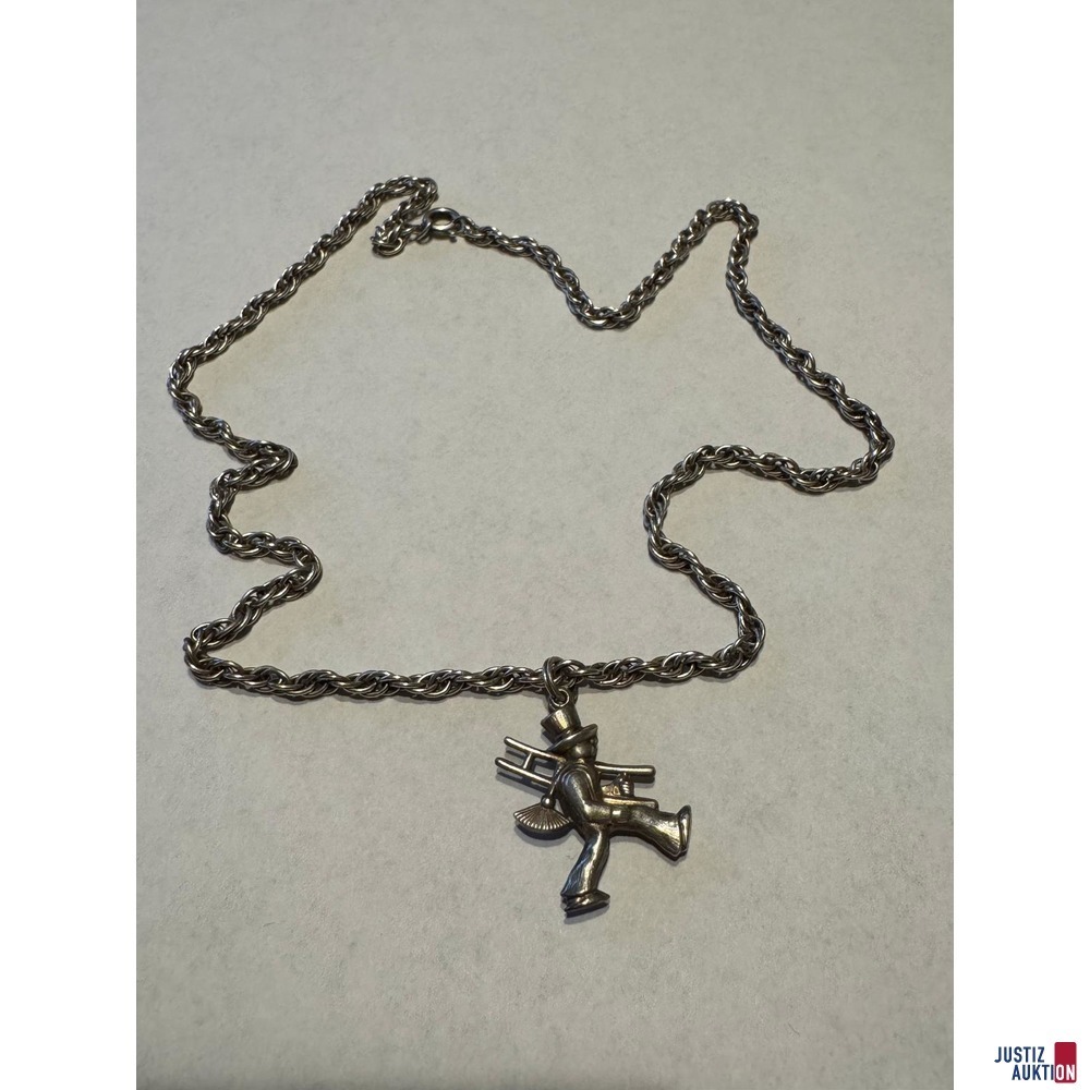 Gliederkette silberfarben&comma; Schornsteinfeger