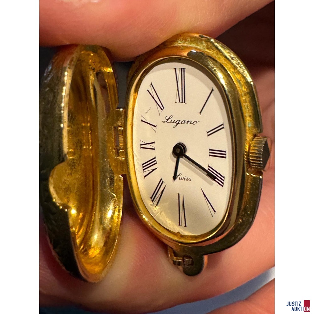 Uhrenanh&auml;nger Lugano Swiss &lpar;Scheibe fehlt&comma; defekt&rpar;