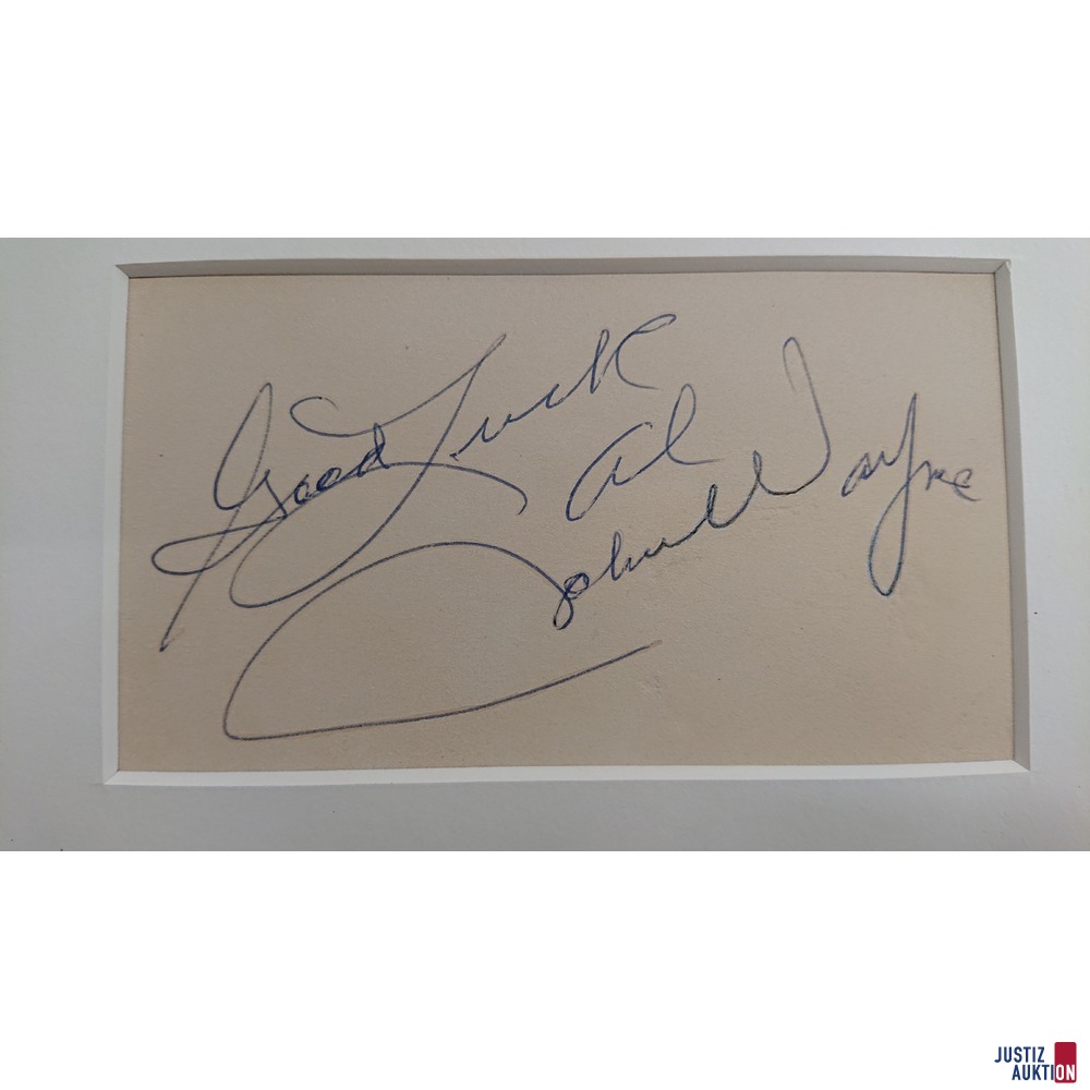 John Wayne Originalunterschrift
