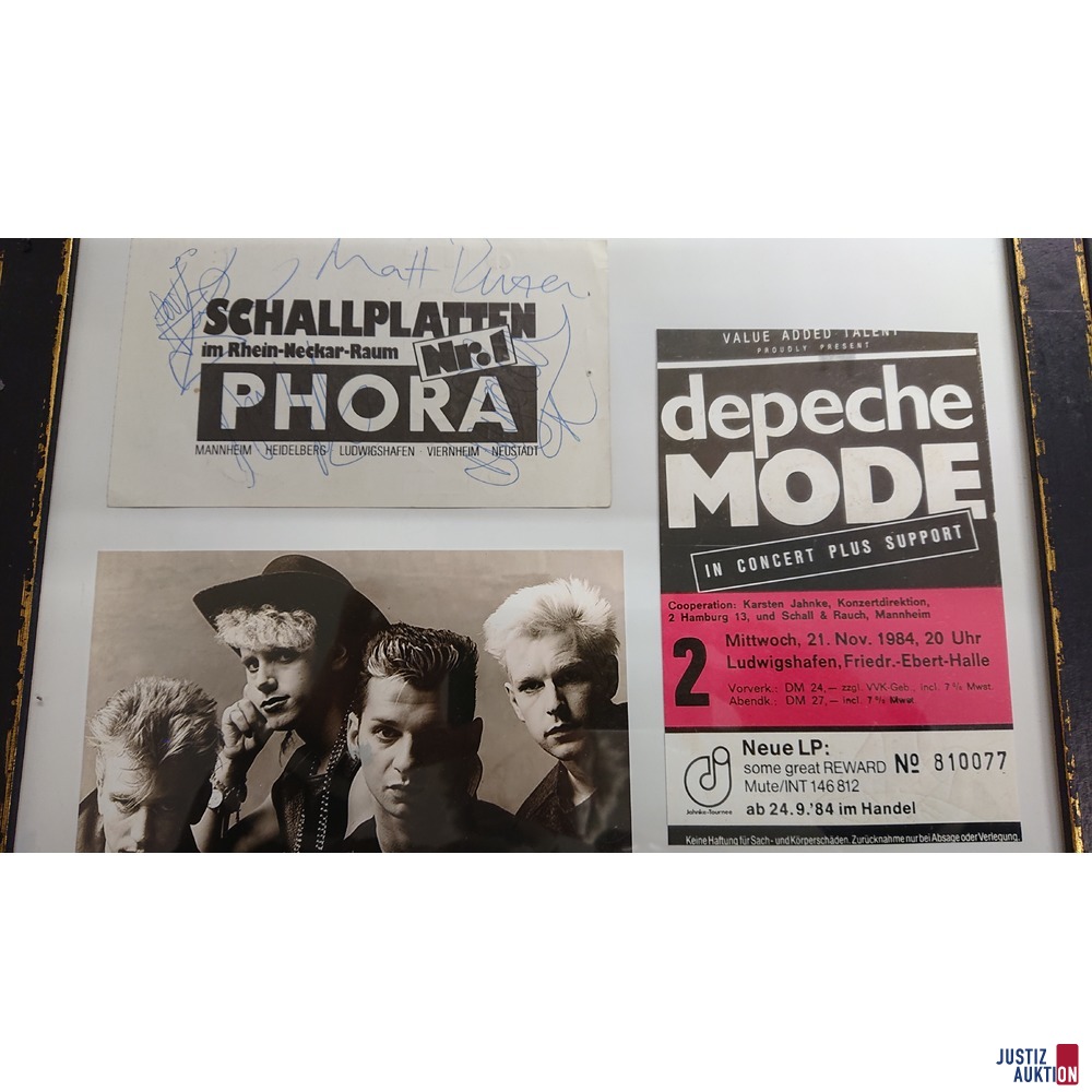 Depeche Mode Unterschriften der Bandmitglieder