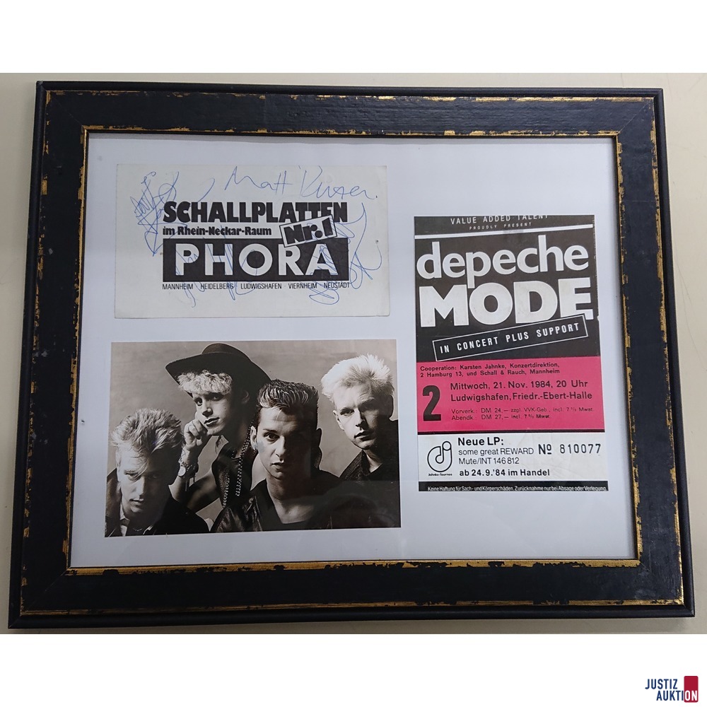 Depeche Mode Unterschriften der Bandmitglieder