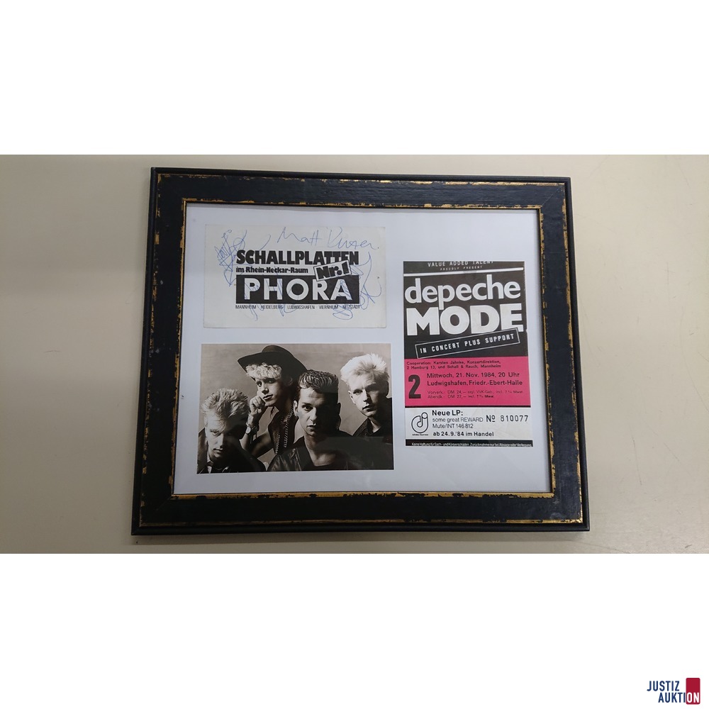 Depeche Mode Unterschriften der Bandmitglieder