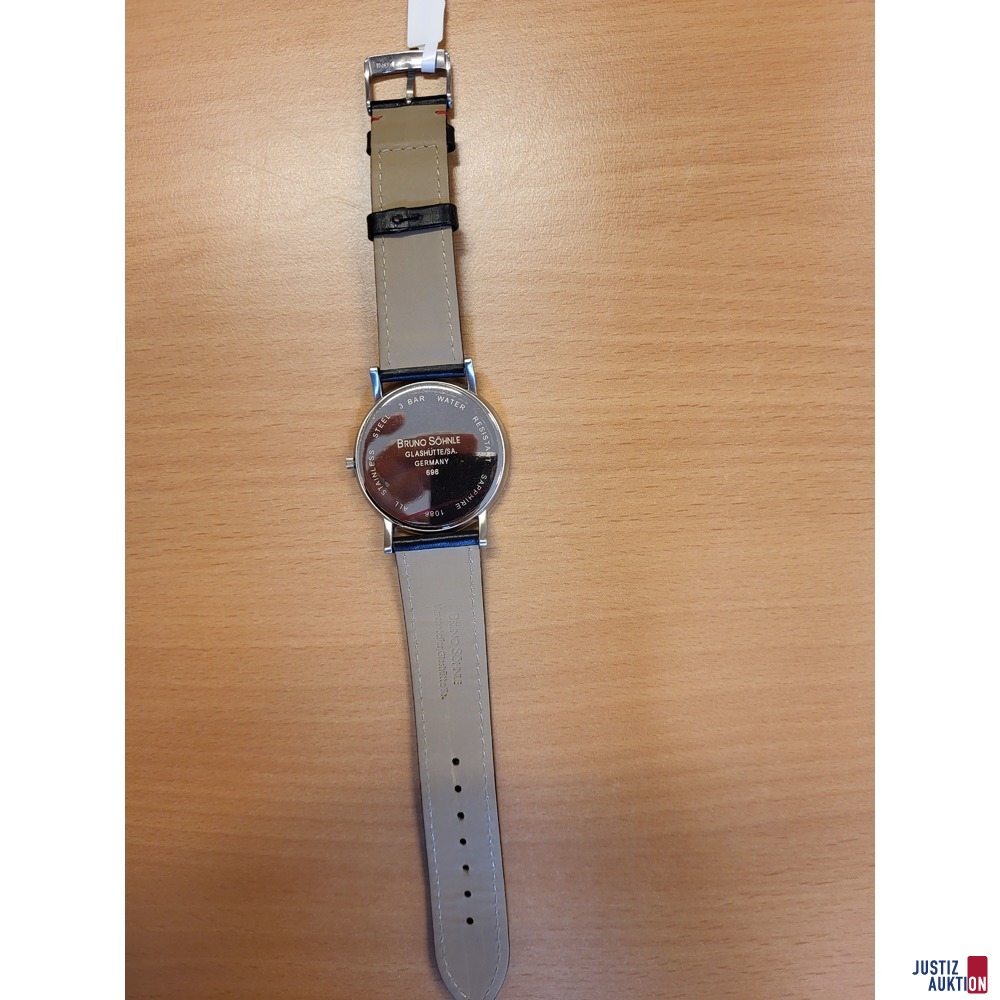 Herrenuhr Bruno Söhnle - Saphirglas - Lederarmband