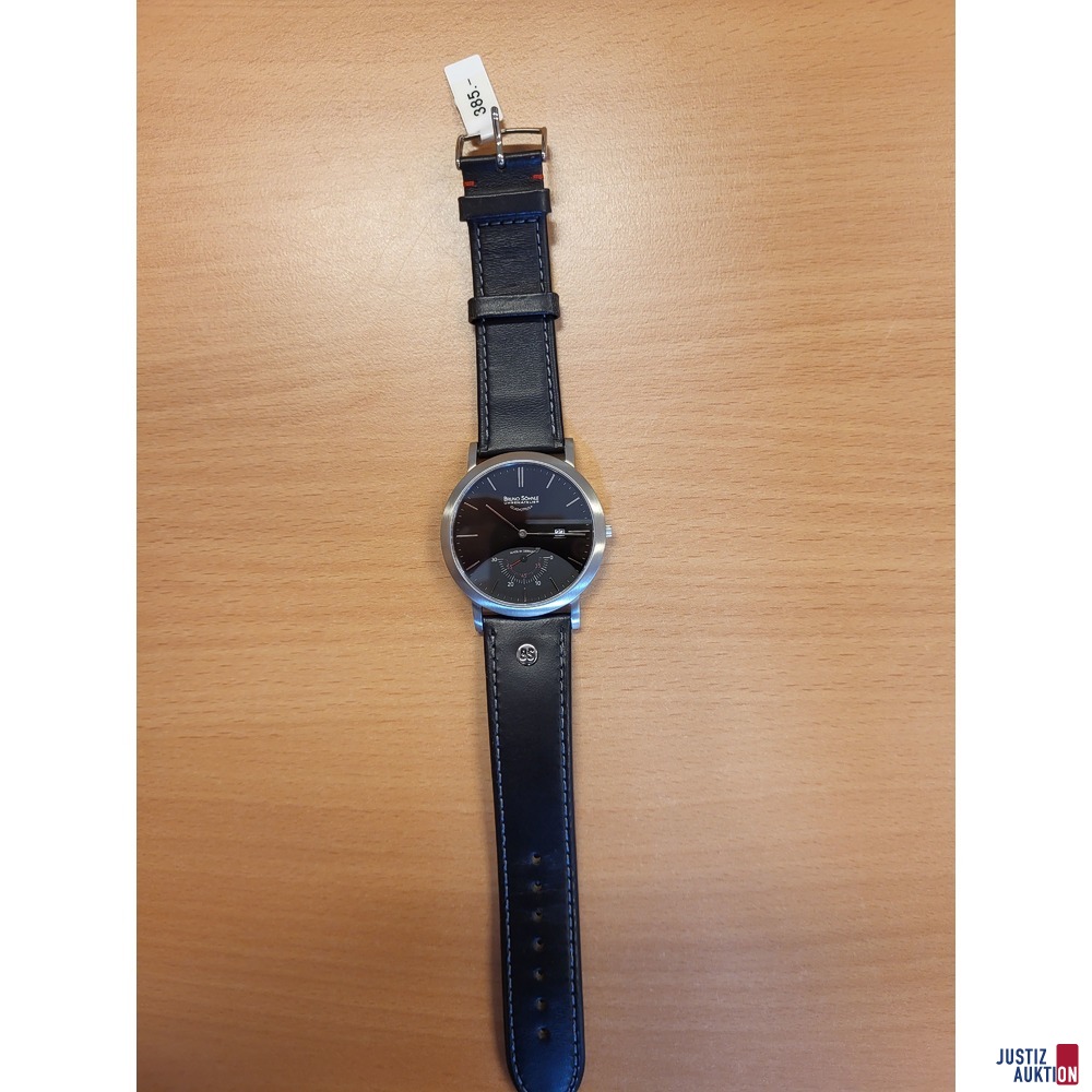 Herrenuhr Bruno Söhnle - Saphirglas - Lederarmband