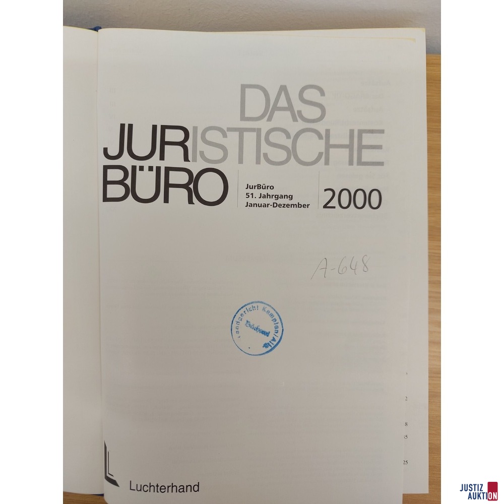 JurBüro Das Juristische Büro 1991 - 2000