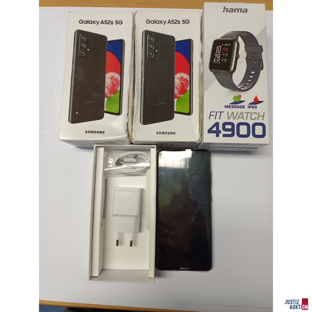 Handy Samsung Galaxy und Uhr Hama