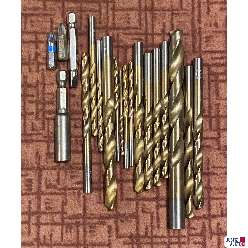 15 Metallbohrer, Bits, 1 Bithalter