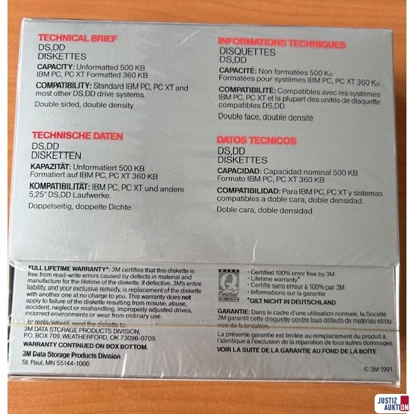 Verpackung hinten