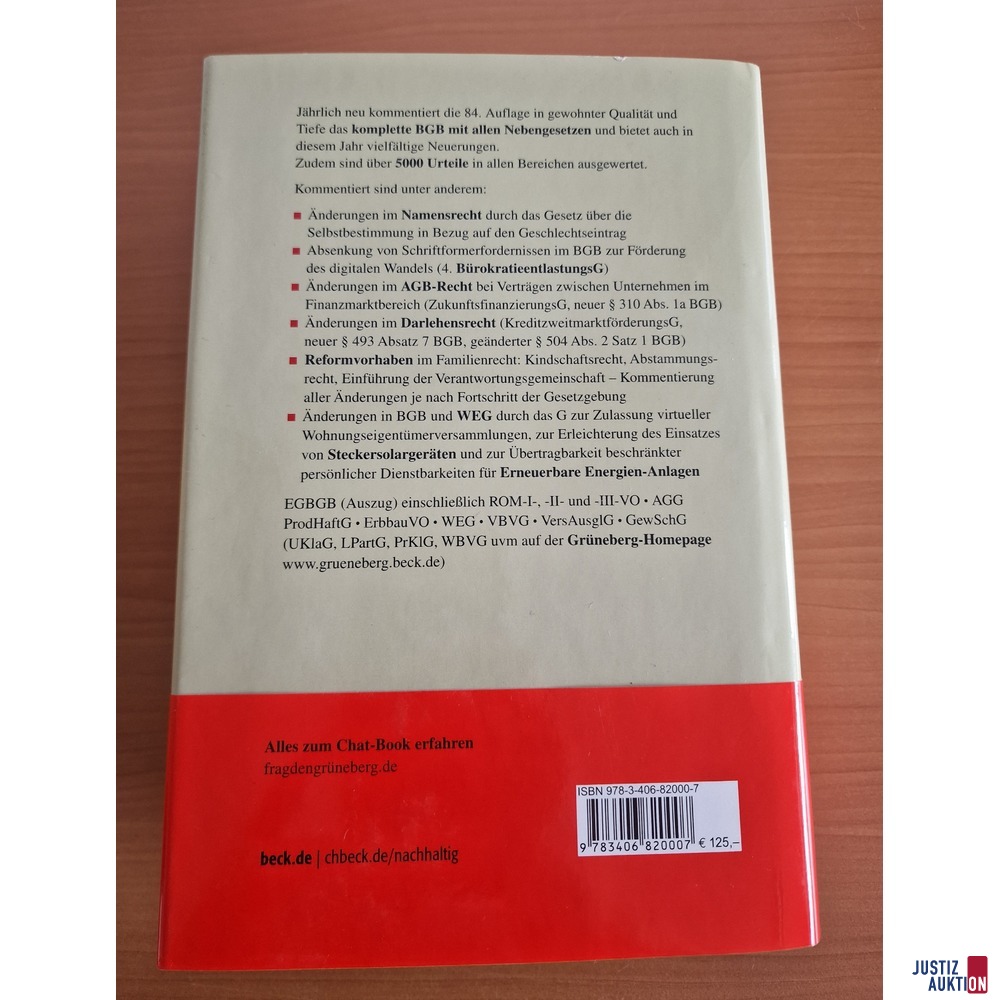 Buchr&uuml;ckseite &sol; ISBN