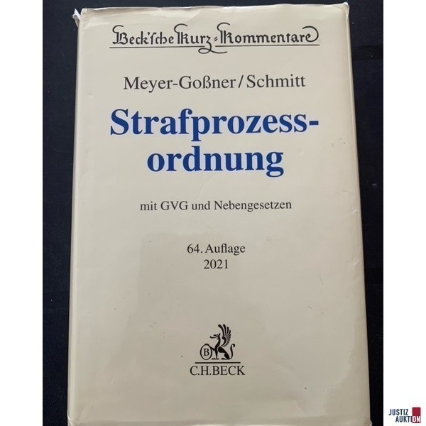 Strafprozessordnung Meyer-Goßner/Schmitt 64. Auflage