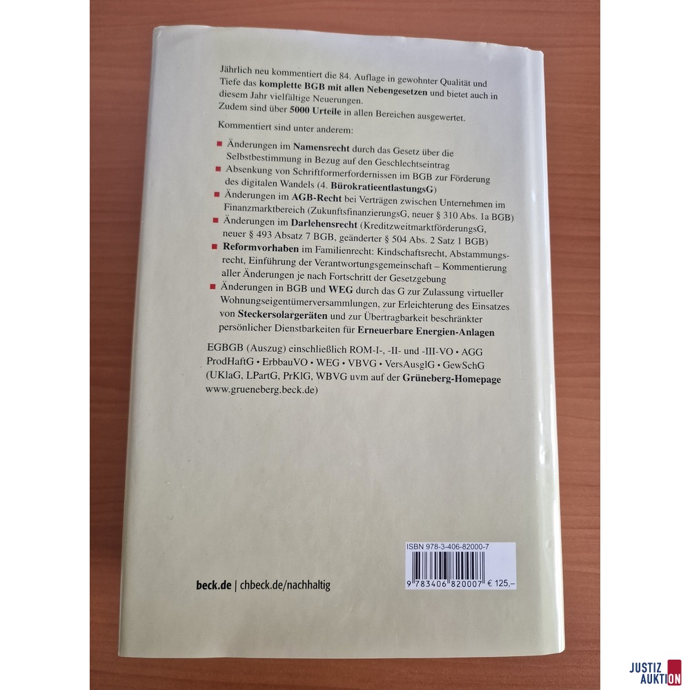 Buchr&uuml;ckseite &sol; ISBN