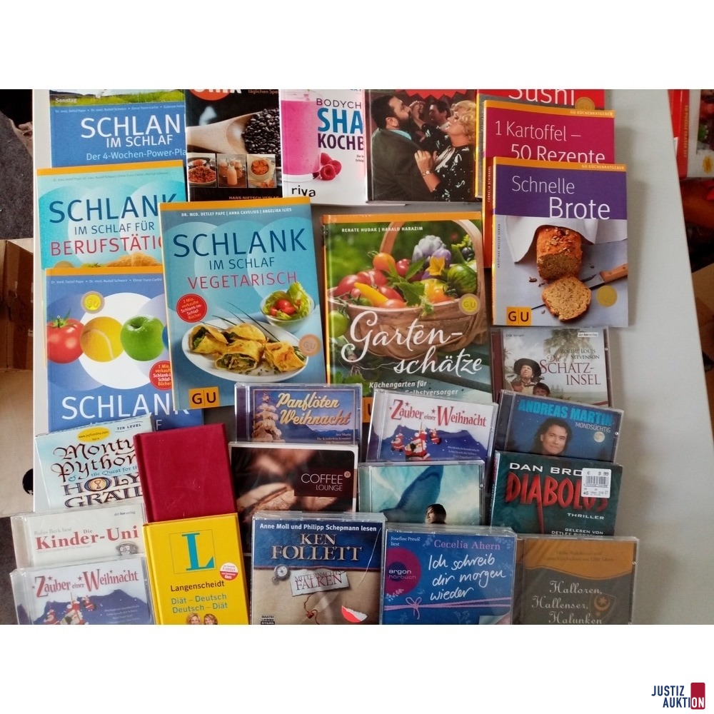 Konvolut an CDs und Büchern