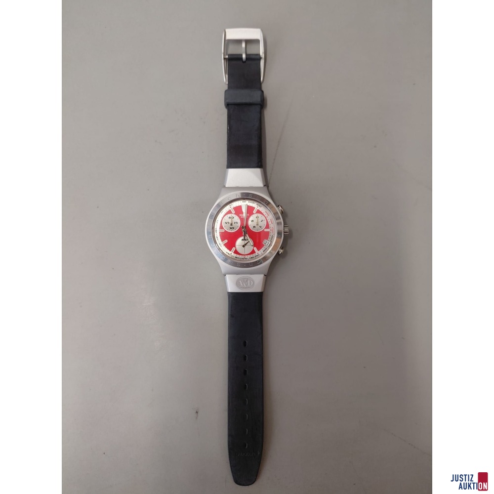 Swatch  Irony Four Jewels Aluminium&comma;  Batteriebetrieben&comma; Plastikband