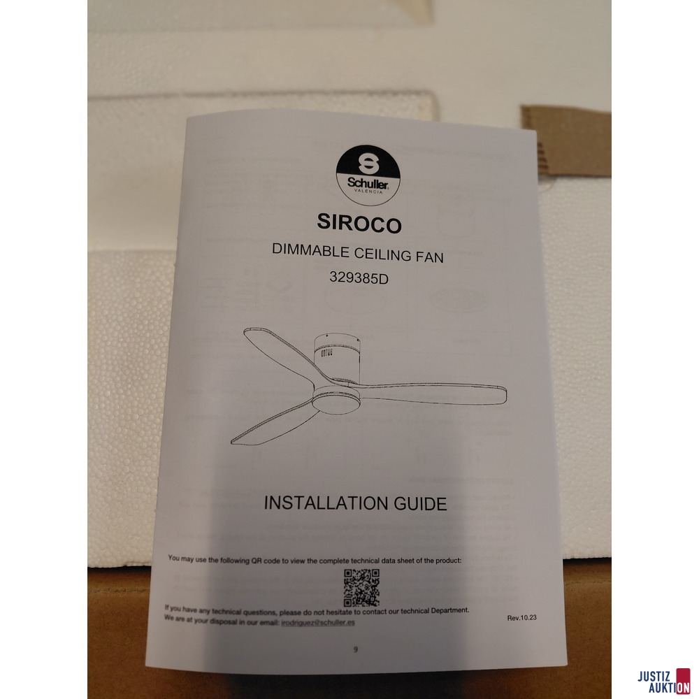 Dimmbarer Deckenventilator von Schuller