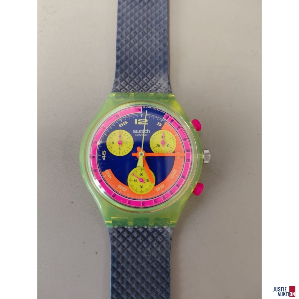 Swatch Twenty Two Jewels 25&comma; Batteriebetrieben&comma; Plastikband