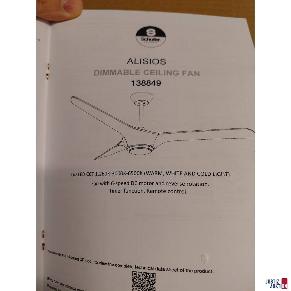 Dimmbarer Deckenventilator von Schuller