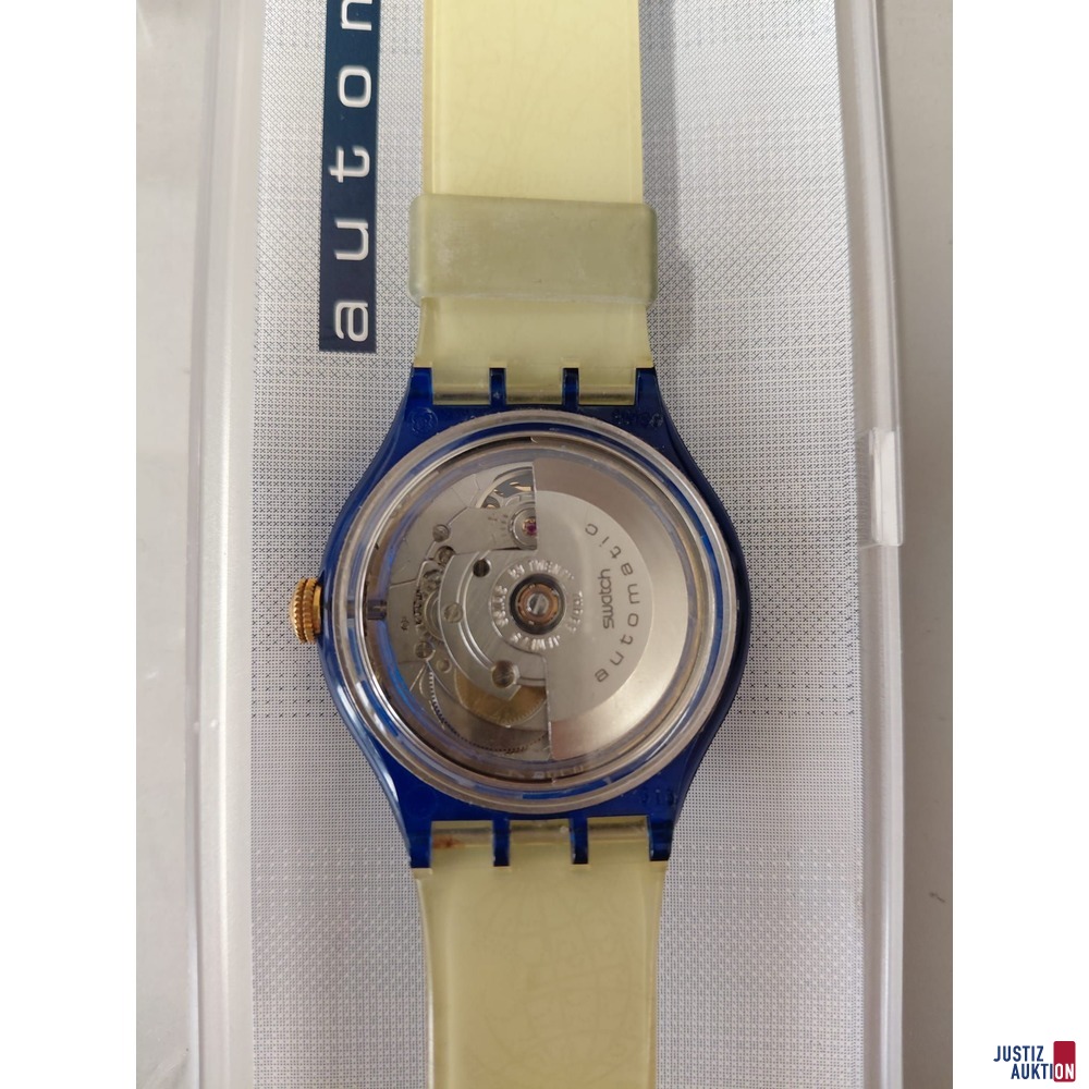 Swatch Model Twenty Three Jewels Automatik mit H&uuml;lle&comma; Plastikband