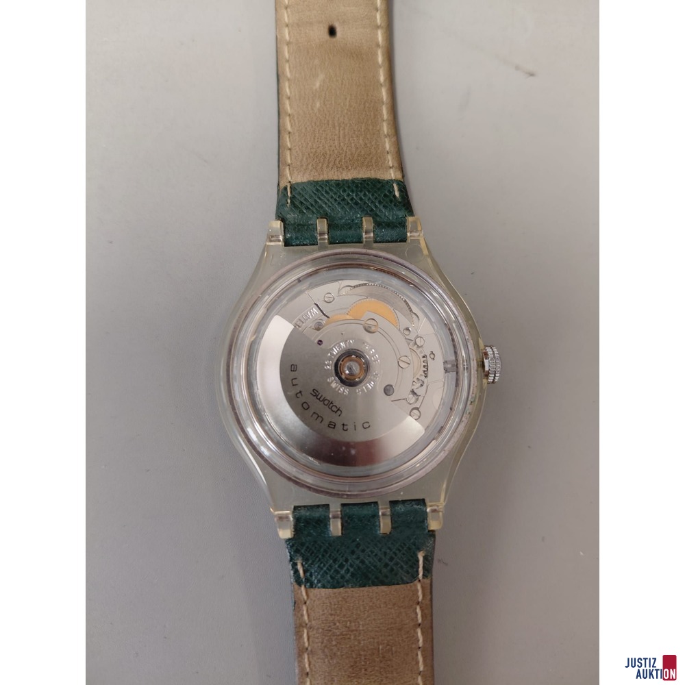 Swatch Twenty Three Jewels Automatik&comma; Lederband