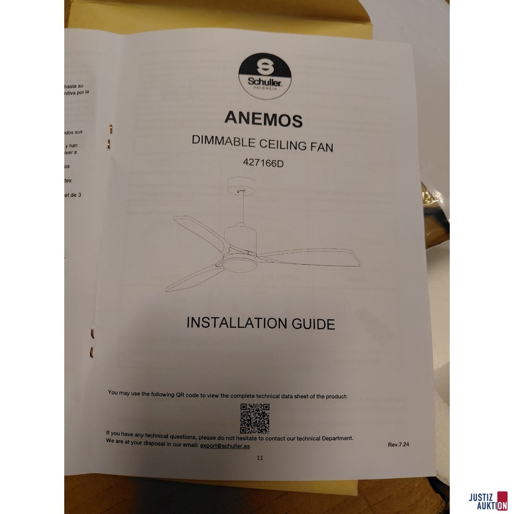 Dimmbarer Deckenventilator von Schuller