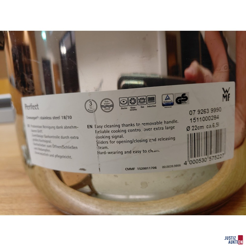 WMF Schnellkochtopf - Modell&colon; Perfect One Pot Schnellkochtopf